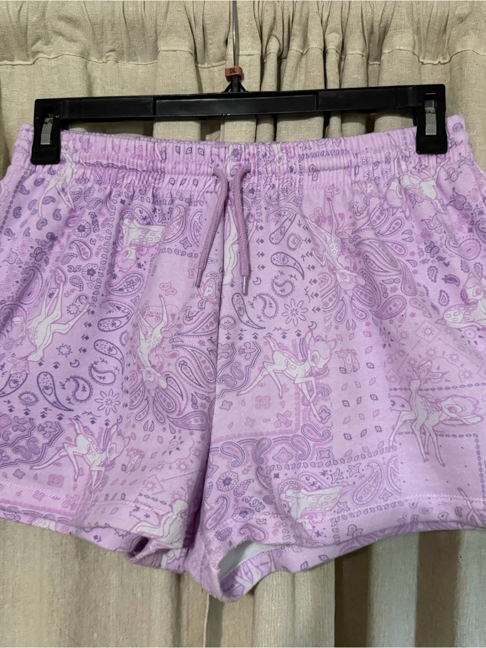 Disney Bambi Lavender Paisley Print Women’s Shorts